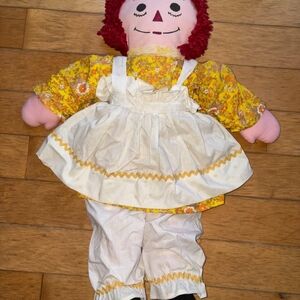 Rag Doll with Yellow Dress and Red Hair